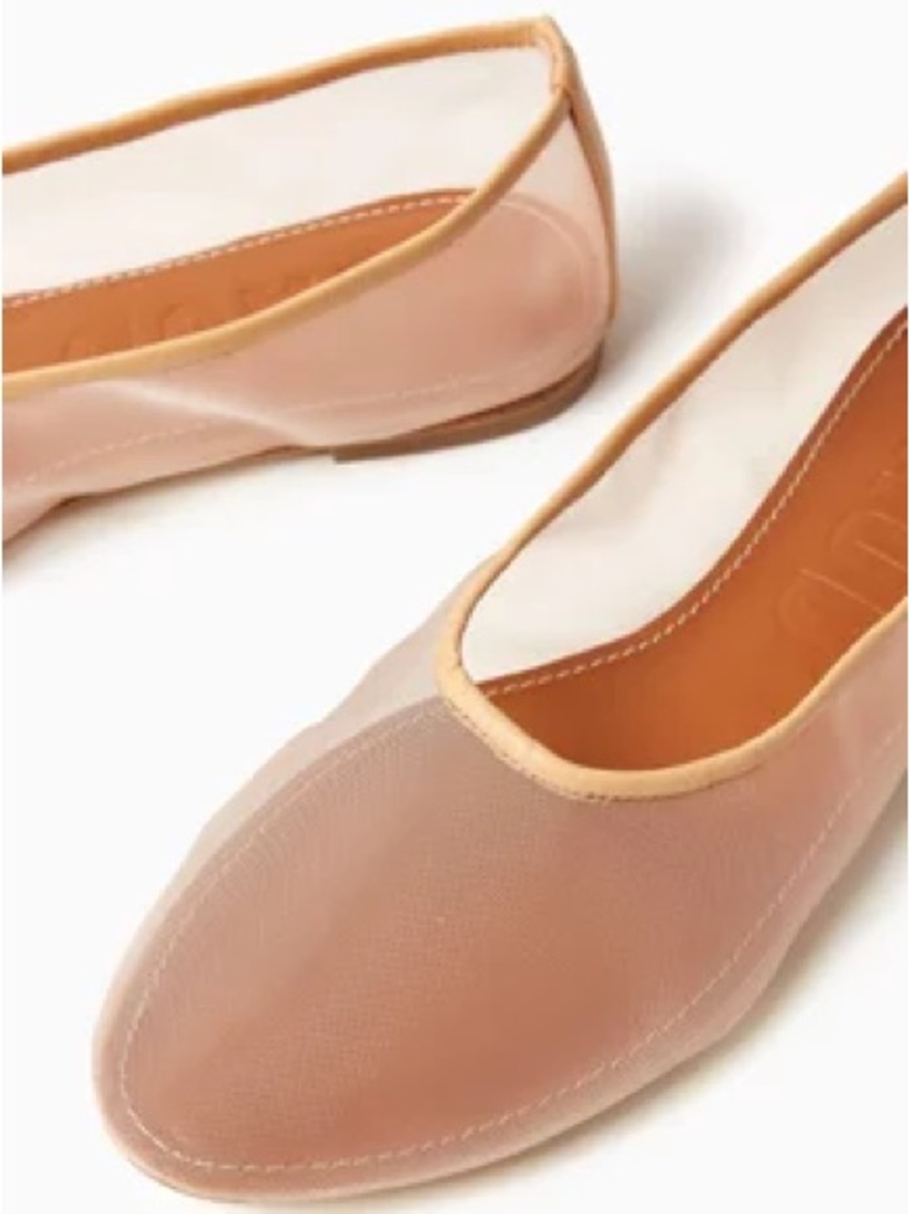 STAUD Alba Ballet Flats in Mesh